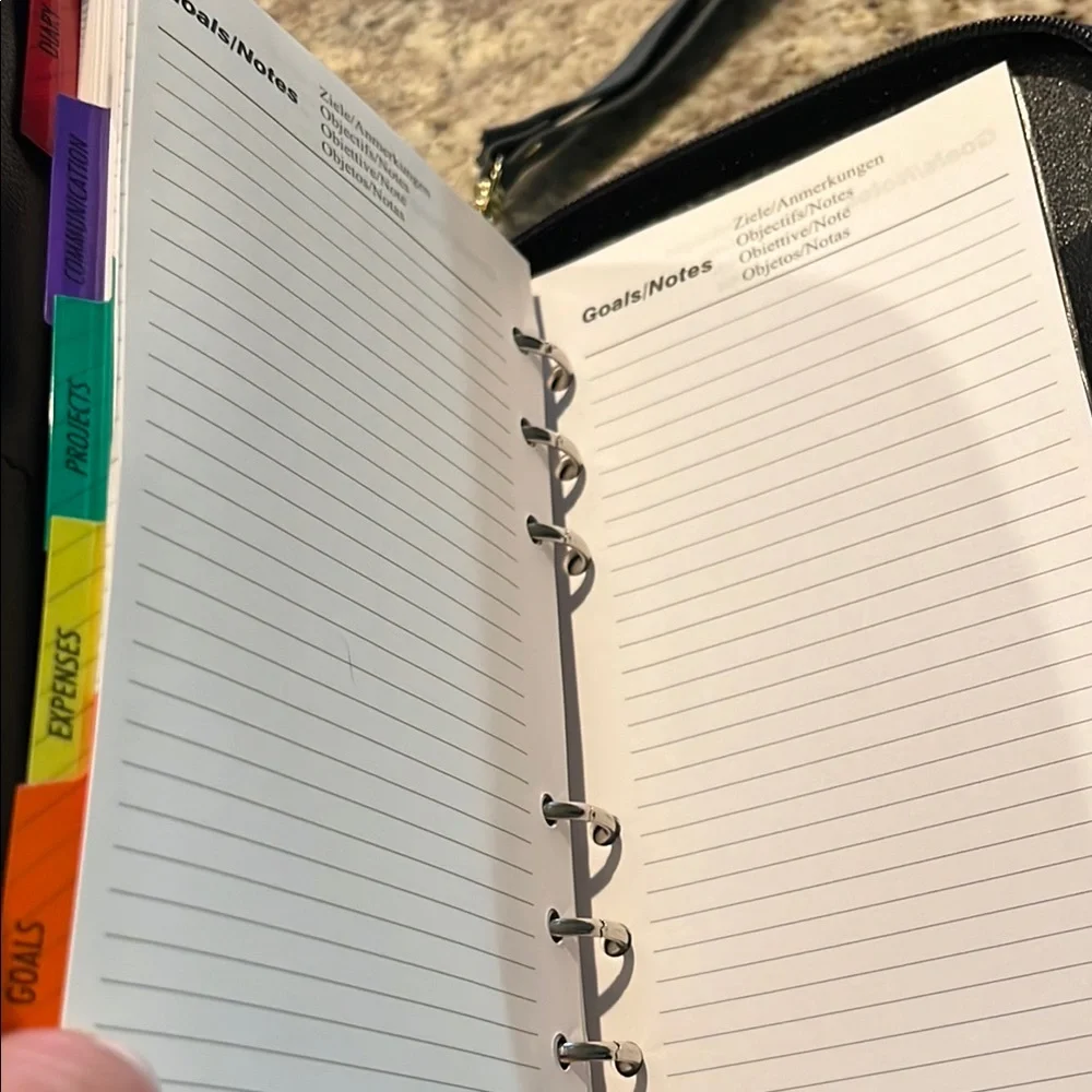 Organizer/Planner/Wallet zippered with Calculator and compartments never used